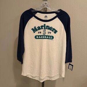 NWT Majestic Seattle Mariners Baseball women’s size medium tshirt